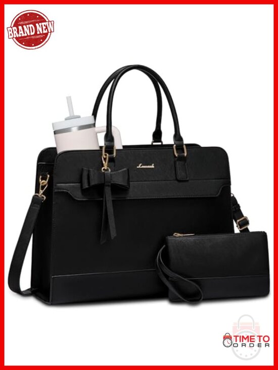 Other - LOVEVOOK Laptop Tote Bag, Water-Resistant PU Leather Work Briefcase, Large